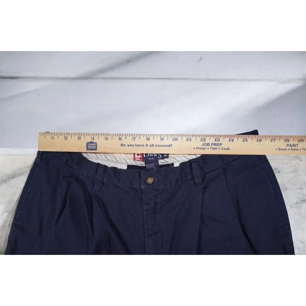 Chaps Ralph Lauren Shorts Men 36 Navy Blue Chino Classic Fit 7